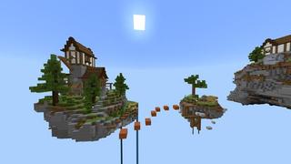 Screenshot of the Minecraft Bedrock Marketplace product Parkour Survival in the Sky created by Razzleberries.