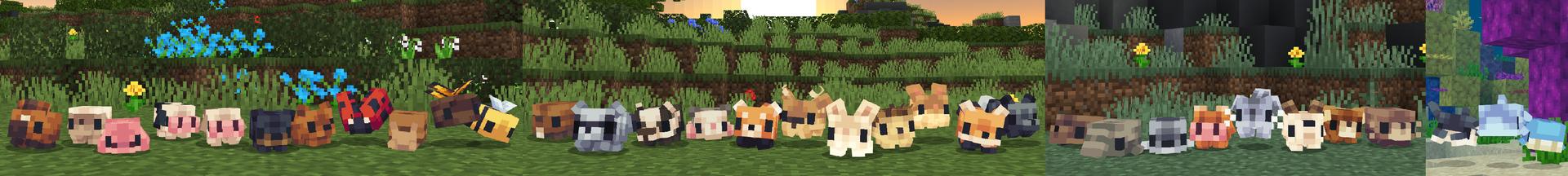 Panorama of the Minecraft Bedrock Marketplace product Pixel Pets Meadow created by Razzleberries.