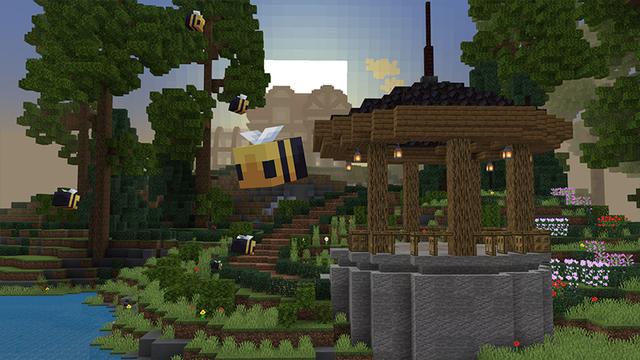 Screenshot of the Minecraft Bedrock Marketplace product Pixel Pets Meadow created by Razzleberries.