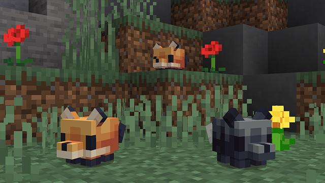 Screenshot of the Minecraft Bedrock Marketplace product Pixel Pets Meadow created by Razzleberries.