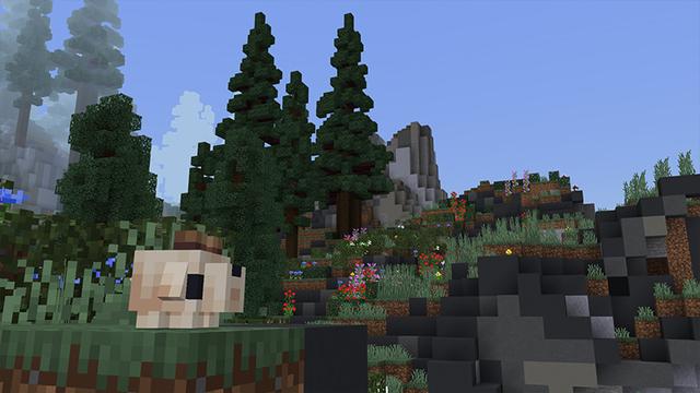 Screenshot of the Minecraft Bedrock Marketplace product Pixel Pets Meadow created by Razzleberries.
