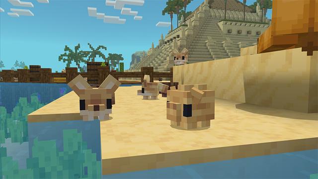 Screenshot of the Minecraft Bedrock Marketplace product Pixel Pets: Ocean created by Razzleberries.