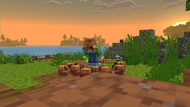 Screenshot of the Minecraft Bedrock Marketplace product Pixel Pets: Ocean created by Razzleberries.