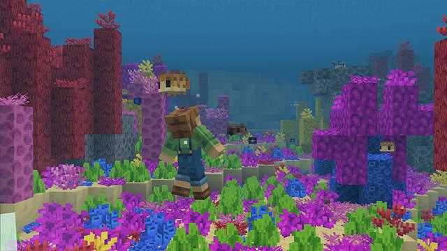 Screenshot of the Minecraft Bedrock Marketplace product Pixel Pets: Ocean created by Razzleberries.