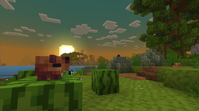 Screenshot of the Minecraft Bedrock Marketplace product Pixel Pets: Ocean created by Razzleberries.