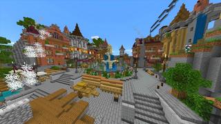 Screenshot of the Minecraft Bedrock Marketplace product Port City created by Razzleberries.