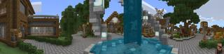 Panorama of the Minecraft Bedrock Marketplace product Port Island created by Razzleberries.