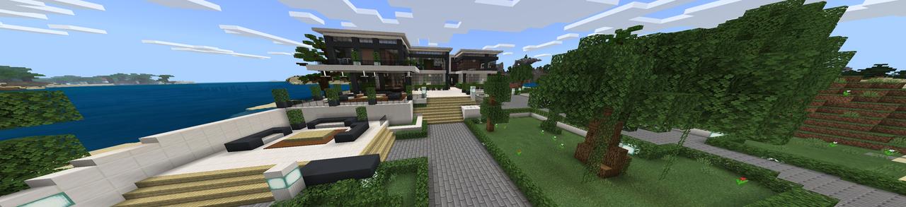Panorama of the Minecraft Bedrock Marketplace product Private Millionaire Island created by Razzleberries.