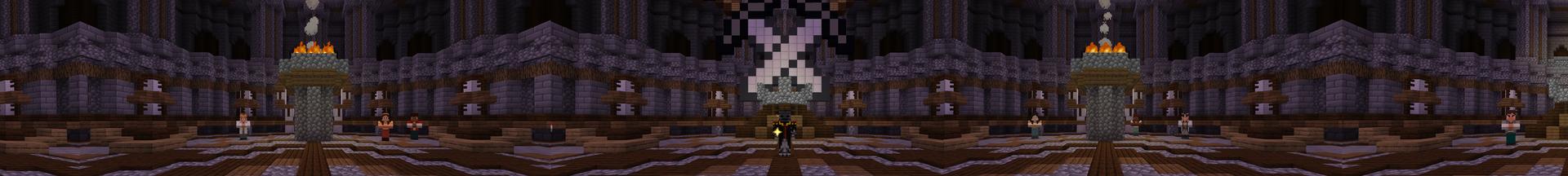 Panorama of the Minecraft Bedrock Marketplace product PvP Training Zone created by Razzleberries.