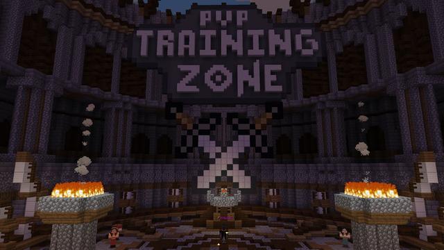 Screenshot of the Minecraft Bedrock Marketplace product PvP Training Zone created by Razzleberries.
