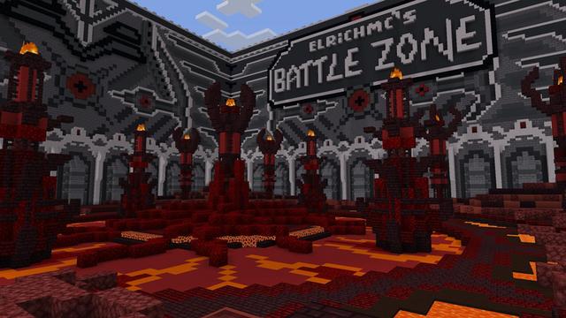 Screenshot of the Minecraft Bedrock Marketplace product PvP Training Zone created by Razzleberries.