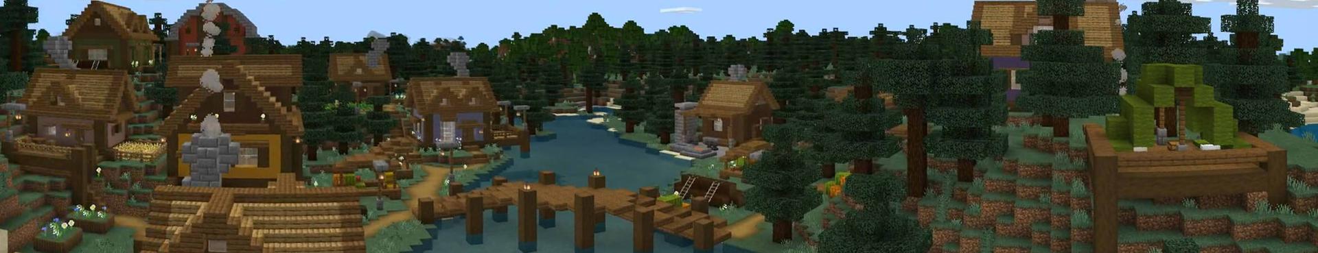 Panorama of the Minecraft Bedrock Marketplace product Rainbow Valley created by Razzleberries.