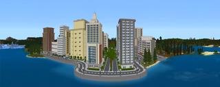 Panorama of the Minecraft Bedrock Marketplace product Roleplay: City created by Razzleberries.