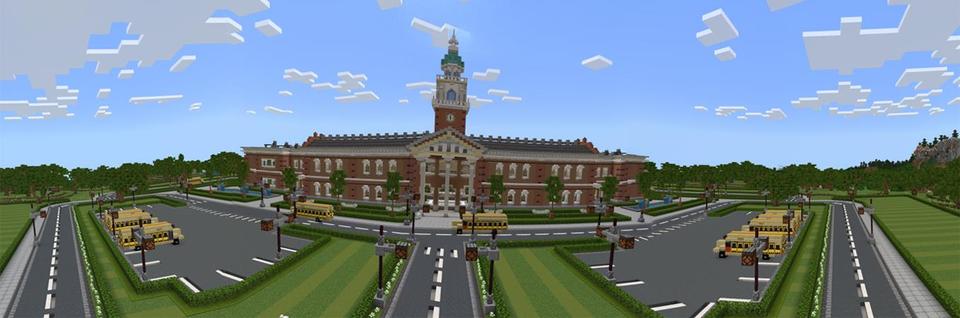 Panorama of the Minecraft Bedrock Marketplace product Roleplay: High School created by Razzleberries.