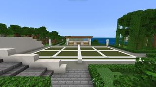 Screenshot of the Minecraft Bedrock Marketplace product Seaside Mansion Villa created by Razzleberries.