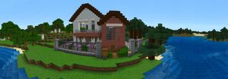 Panorama of the Minecraft Bedrock Marketplace product Secret Bed Base created by Razzleberries.