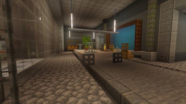 Screenshot of the Minecraft Bedrock Marketplace product Secret Laboratory Bunker created by Razzleberries.
