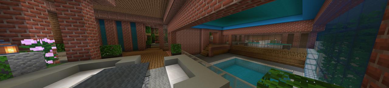 Panorama of the Minecraft Bedrock Marketplace product Secret Lava House created by Razzleberries.