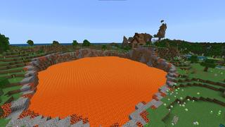 Screenshot of the Minecraft Bedrock Marketplace product Secret Lava House created by Razzleberries.