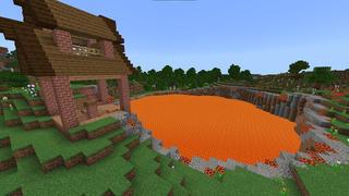 Screenshot of the Minecraft Bedrock Marketplace product Secret Lava House created by Razzleberries.