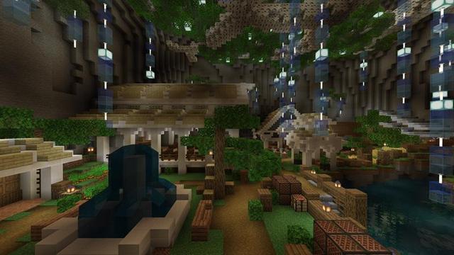 Screenshot of the Minecraft Bedrock Marketplace product Secret Mountain Base created by Razzleberries.