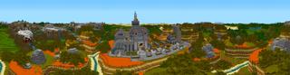 Panorama of the Minecraft Bedrock Marketplace product Simple Spawns Battle Base created by Razzleberries.