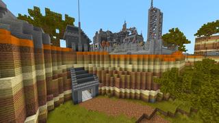 Screenshot of the Minecraft Bedrock Marketplace product Simple Spawns Battle Base created by Razzleberries.