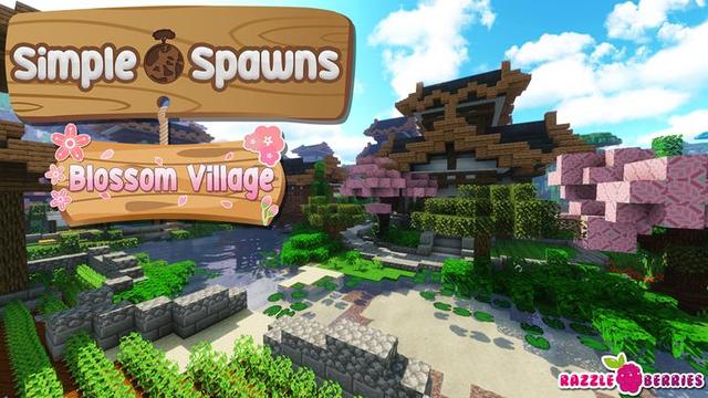 Thumbnail of the Minecraft Bedrock Marketplace product Simple Spawns: Blossom Village created by Razzleberries.