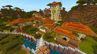 Screenshot of the Minecraft Bedrock Marketplace product Simple Spawns Bungalow Retreat created by Razzleberries.