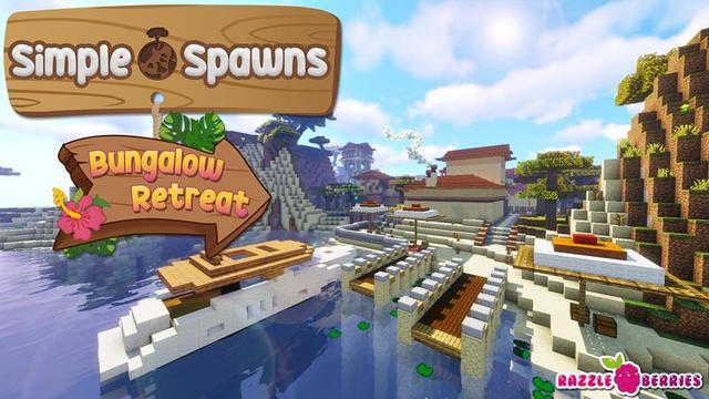 Thumbnail of the Minecraft Bedrock Marketplace product Simple Spawns Bungalow Retreat created by Razzleberries.