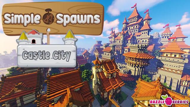Thumbnail of the Minecraft Bedrock Marketplace product Simple Spawns Castle City created by Razzleberries.
