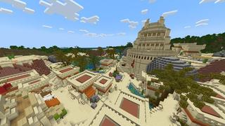 Screenshot of the Minecraft Bedrock Marketplace product Simple Spawns Desert Village created by Razzleberries.