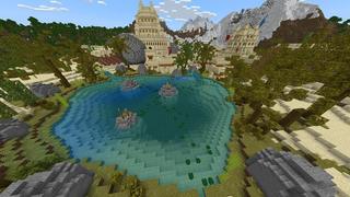 Screenshot of the Minecraft Bedrock Marketplace product Simple Spawns Desert Village created by Razzleberries.