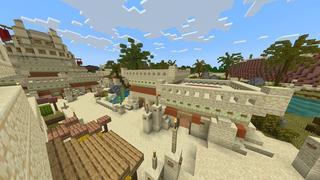 Screenshot of the Minecraft Bedrock Marketplace product Simple Spawns Desert Village created by Razzleberries.