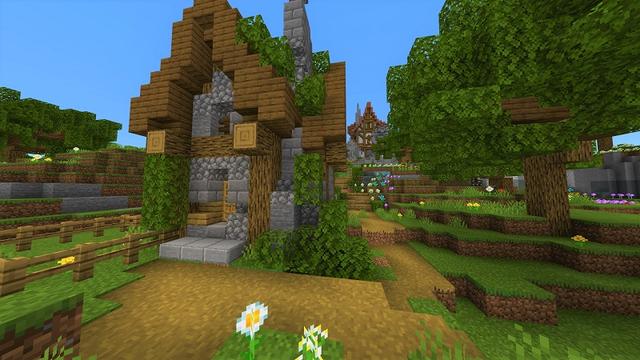 Screenshot of the Minecraft Bedrock Marketplace product Simple Spawns: Fantasy Farm created by Razzleberries.