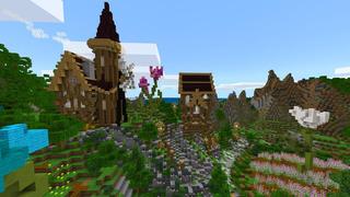 Screenshot of the Minecraft Bedrock Marketplace product Simple Spawns Flower Town created by Razzleberries.