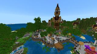 Screenshot of the Minecraft Bedrock Marketplace product Simple Spawns Flower Town created by Razzleberries.