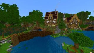 Screenshot of the Minecraft Bedrock Marketplace product Simple Spawns Flower Town created by Razzleberries.