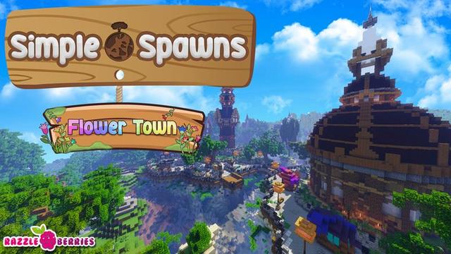 Thumbnail of the Minecraft Bedrock Marketplace product Simple Spawns Flower Town created by Razzleberries.