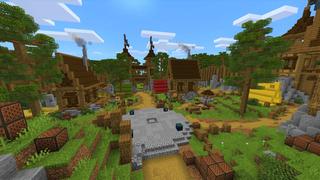 Screenshot of the Minecraft Bedrock Marketplace product Simple Spawns: Forest Fortress created by Razzleberries.