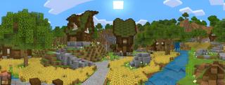 Panorama of the Minecraft Bedrock Marketplace product Simple Spawns: Green Grove created by Razzleberries.