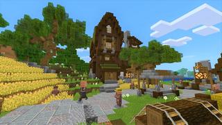 Screenshot of the Minecraft Bedrock Marketplace product Simple Spawns: Green Grove created by Razzleberries.