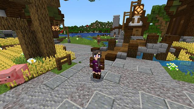 Screenshot of the Minecraft Bedrock Marketplace product Simple Spawns: Green Grove created by Razzleberries.