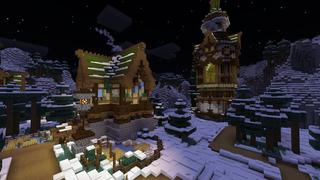 Screenshot of the Minecraft Bedrock Marketplace product Simple Spawns Holiday Hideout created by Razzleberries.