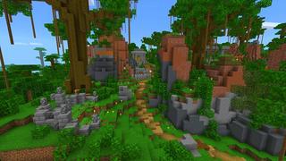 Screenshot of the Minecraft Bedrock Marketplace product Simple Spawns: Jungle Valley created by Razzleberries.