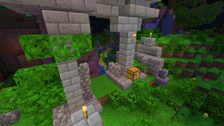 Screenshot of the Minecraft Bedrock Marketplace product Simple Spawns: Jungle Valley created by Razzleberries.