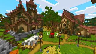 Screenshot of the Minecraft Bedrock Marketplace product Simple Spawns Magic Forest 2 created by Razzleberries.