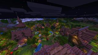 Screenshot of the Minecraft Bedrock Marketplace product Simple Spawns Magic Forest 2 created by Razzleberries.