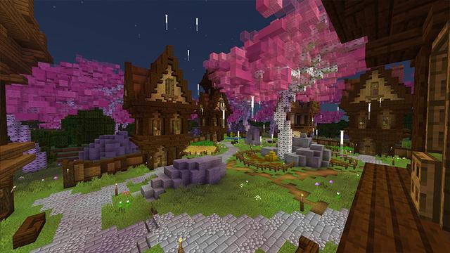 Screenshot of the Minecraft Bedrock Marketplace product Simple Spawns: Magic Forest created by Razzleberries.