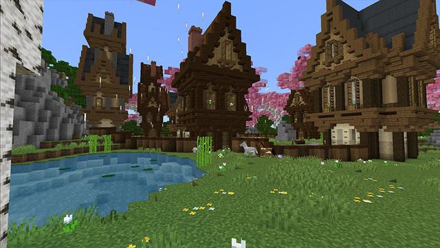 Screenshot of the Minecraft Bedrock Marketplace product Simple Spawns: Magic Forest created by Razzleberries.